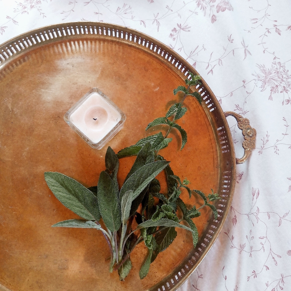 Vtg Brass Tray